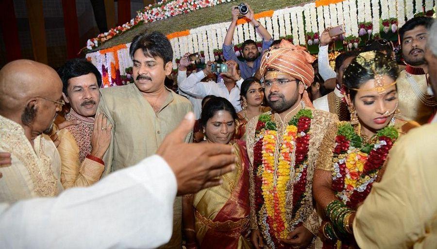 Chiranjeevi & Pawan Kalyan at Bandaru Dattatreya daughter's Marriage Photos