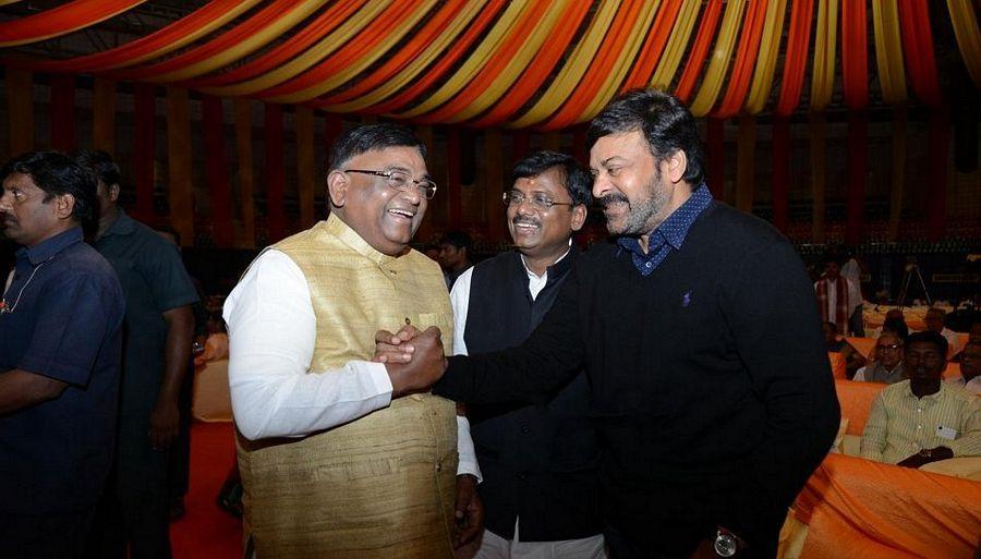 Chiranjeevi & Pawan Kalyan at Bandaru Dattatreya daughter's Marriage Photos