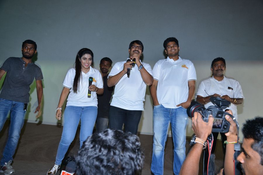 Jayammu Nischayammu raa Team at Satyam Theator