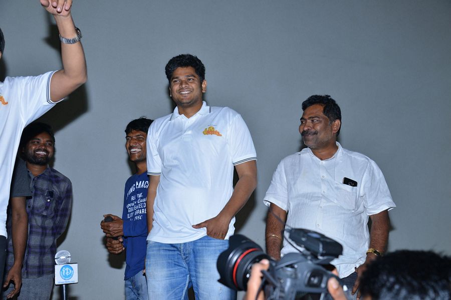 Jayammu Nischayammu raa Team at Satyam Theator