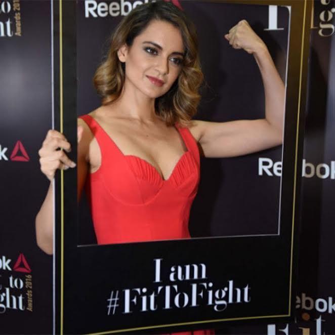 Kangana Ranaut Stills At Reeboks first Fit To Fight Awards 2016