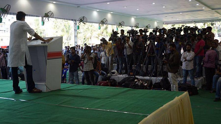 Pawan Kalyan Press Meet For Godavari Farmers Photos