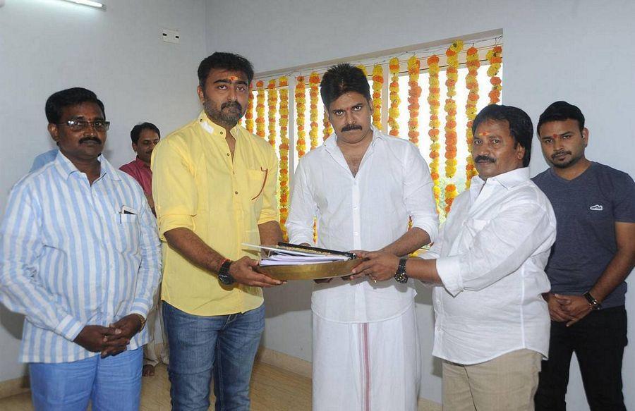 Pawan Kalyan Stills at Sri Sai Ram Creations New Movie Launch