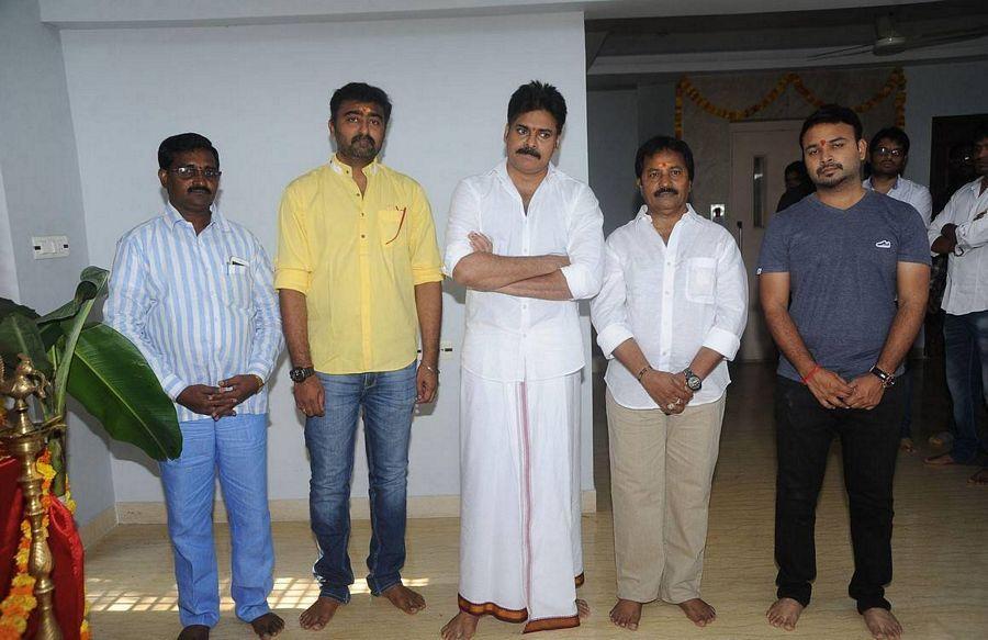 Pawan Kalyan Stills at Sri Sai Ram Creations New Movie Launch