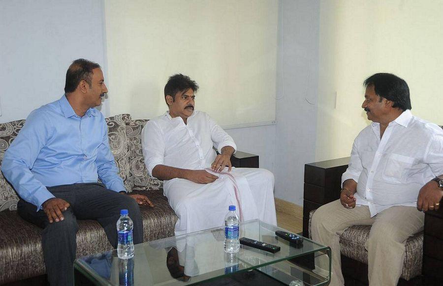 Pawan Kalyan Stills at Sri Sai Ram Creations New Movie Launch