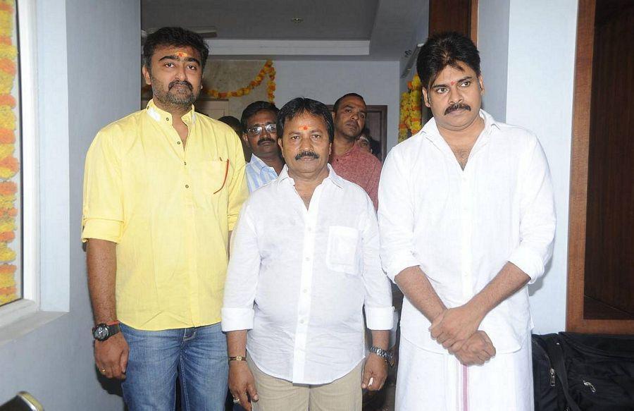 Pawan Kalyan Stills at Sri Sai Ram Creations New Movie Launch