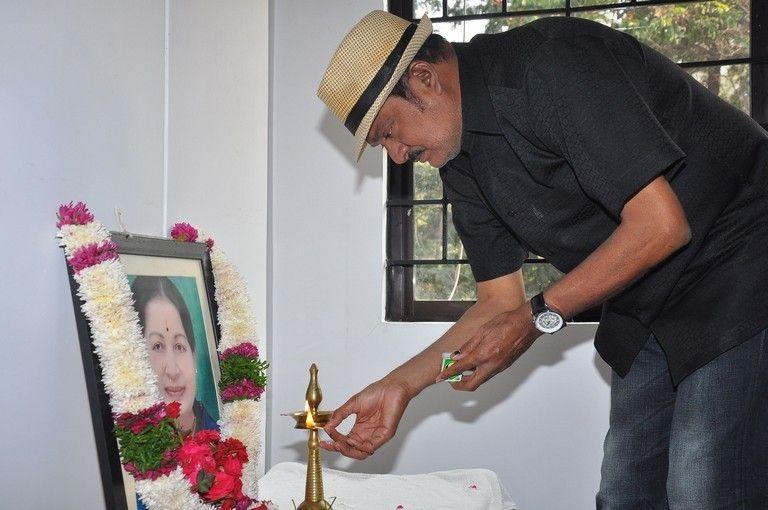 Rajendra Prasad Condolences to Jayalalithaa Photos