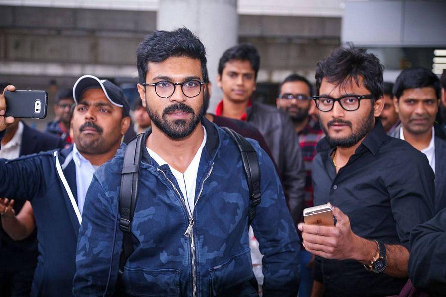 Ram Charan Stills At Dhruva Promotions At New Jersey