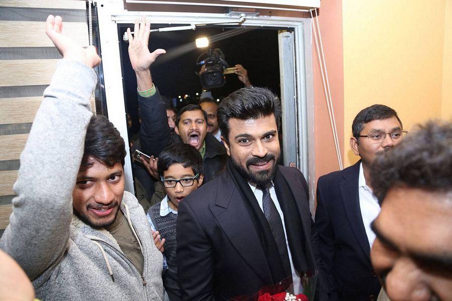 Ram Charan Stills At Dhruva Promotions At New Jersey