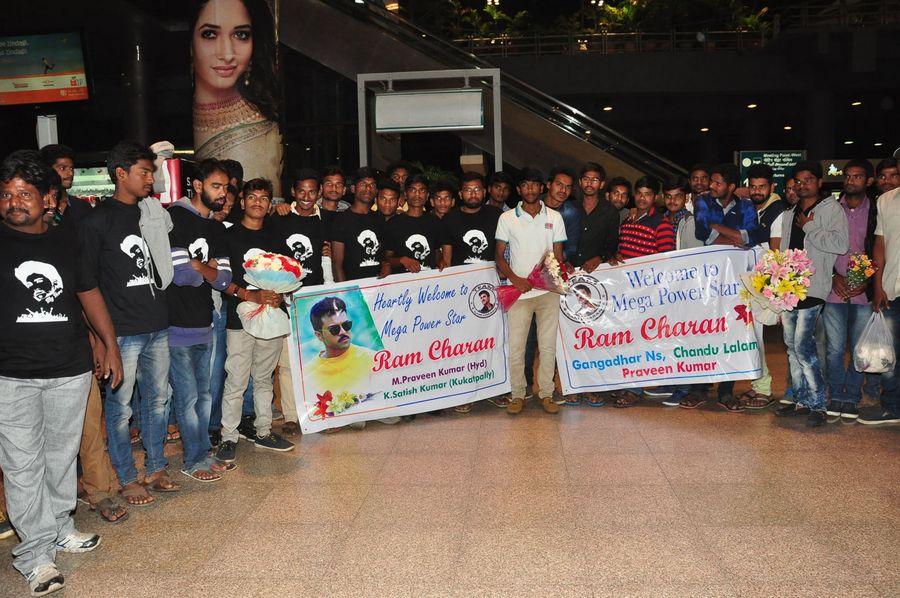 Ramcharan at Hyderabad Airport Photos