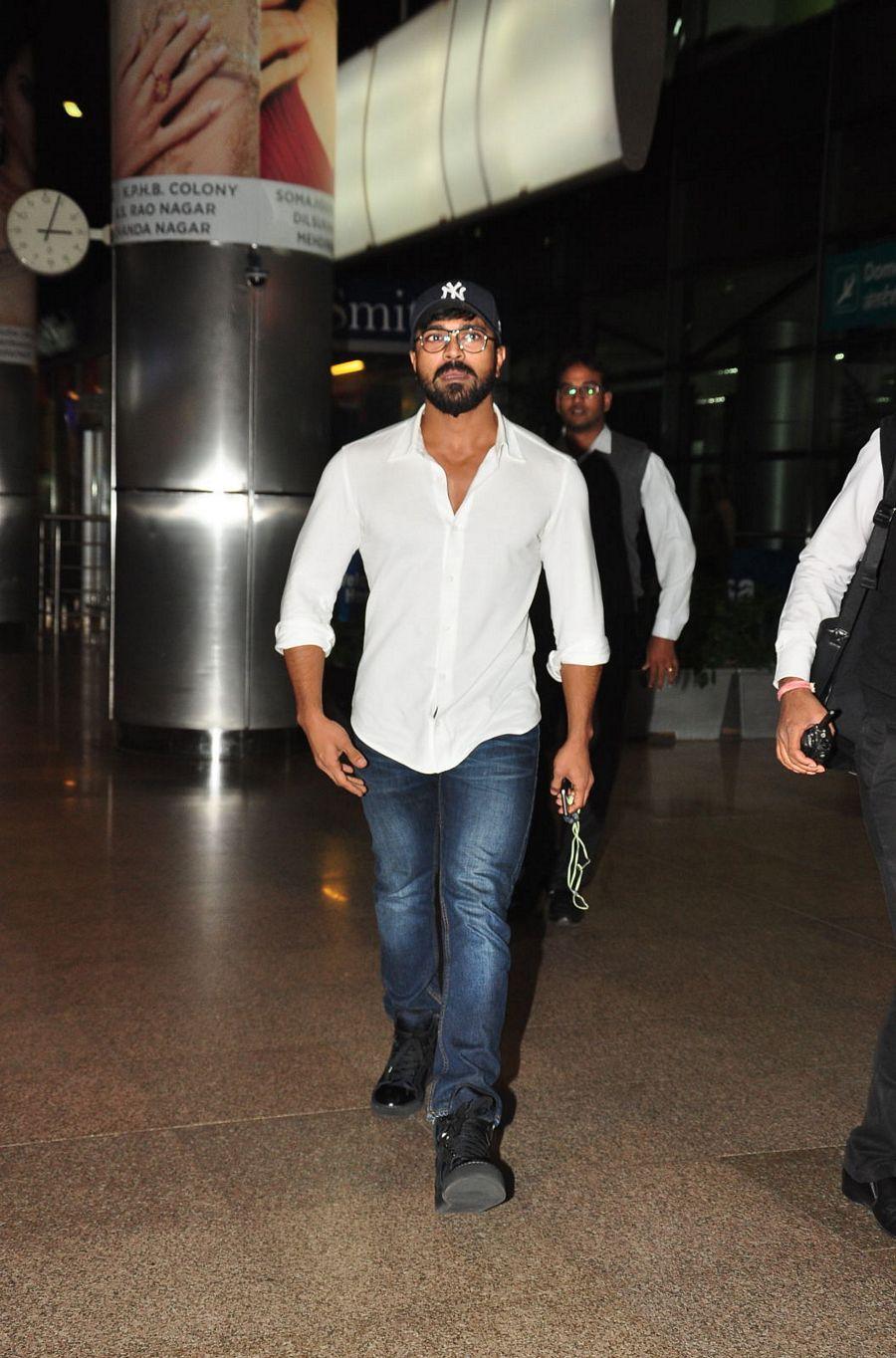 Ramcharan at Hyderabad Airport Photos