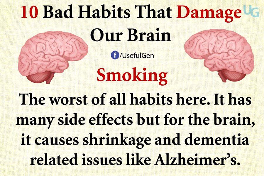 10 Bad Habits That Damage Our Brain