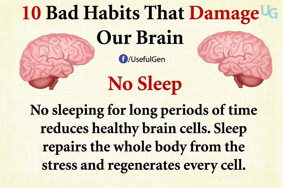 10 Bad Habits That Damage Our Brain