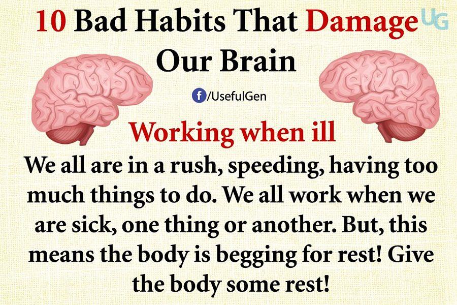 10 Bad Habits That Damage Our Brain