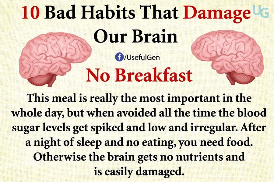 10 Bad Habits That Damage Our Brain