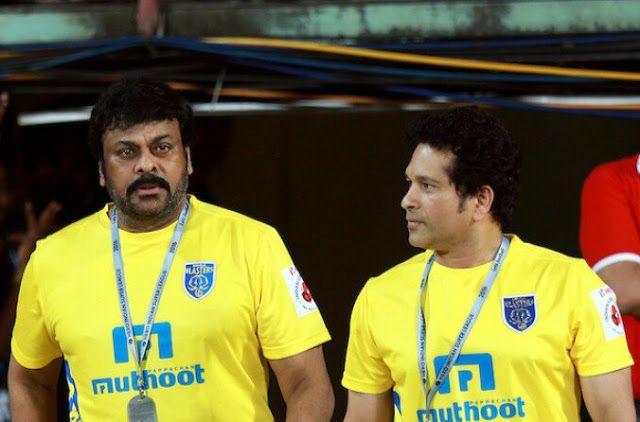 Chiranjeevi & Sachin at Kerala Blasters Game Photos