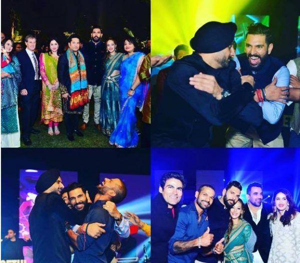 Dhoni Attended Yuvraj’s Reception Photos