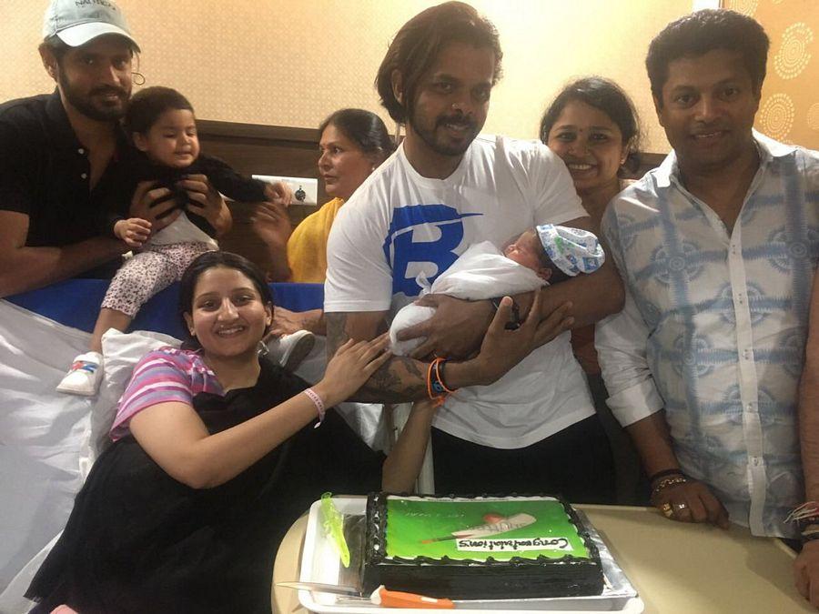 Indian Cricketer Sreesanth Blessed with a baby boy Photos