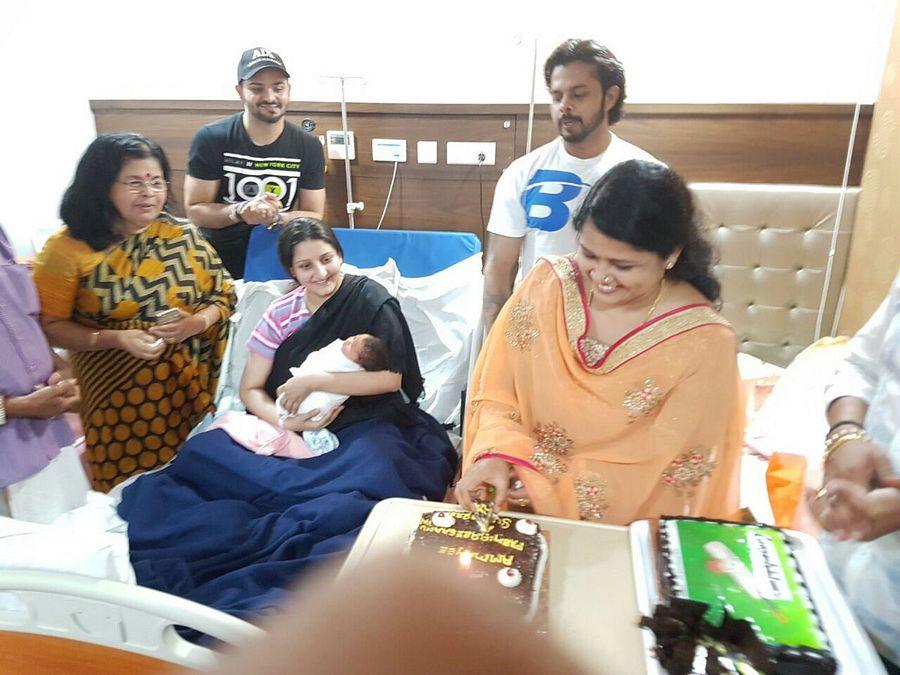 Indian Cricketer Sreesanth Blessed with a baby boy Photos