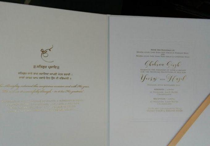 Yuvraj Singh & Hazel Keech Wedding Card Photos