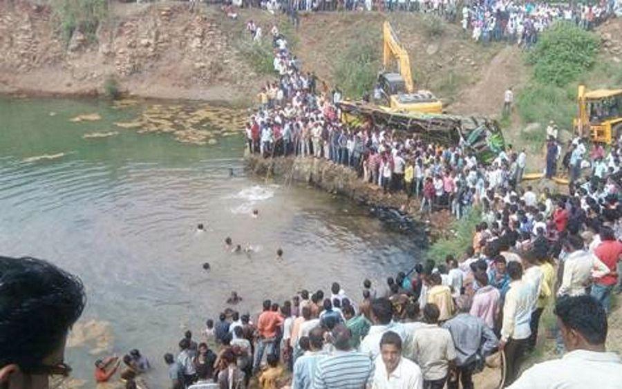 Bus falls into Gorge 17 dead in Madhya Pradesh