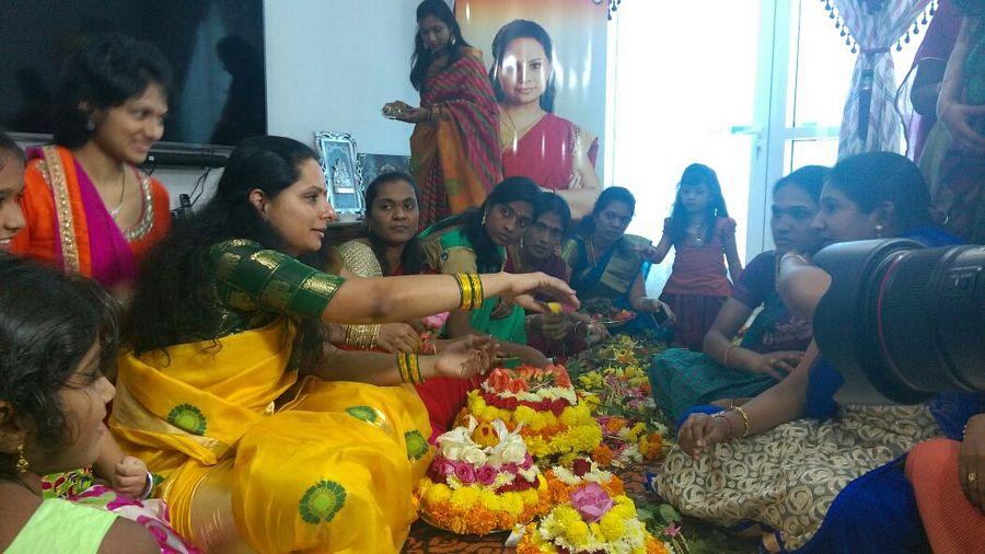 Kavitha at Bathukamma Celebrations World Wide Photos