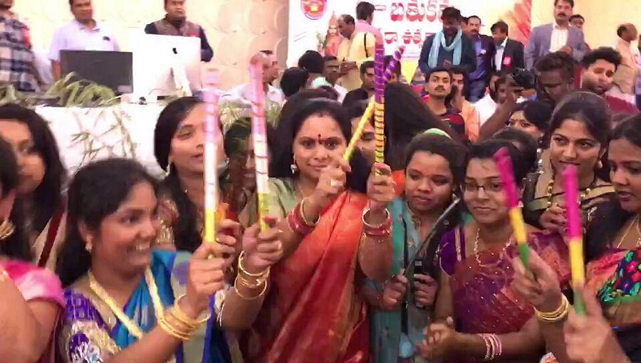 Kavitha at Bathukamma Celebrations World Wide Photos