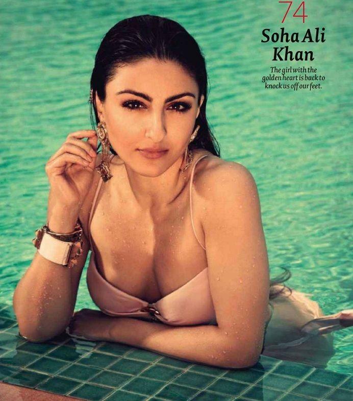 Soha Ali Khan Hot Bikini Full Photoshoot Stills