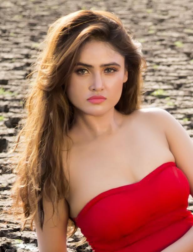 Sony Charishta Sexy Photoshoot Stills in Red Dress