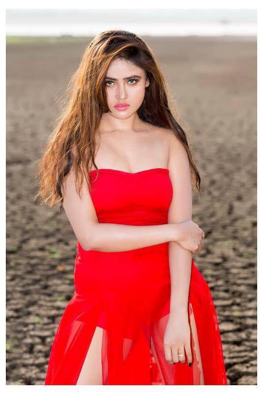 Sony Charishta Sexy Photoshoot Stills in Red Dress