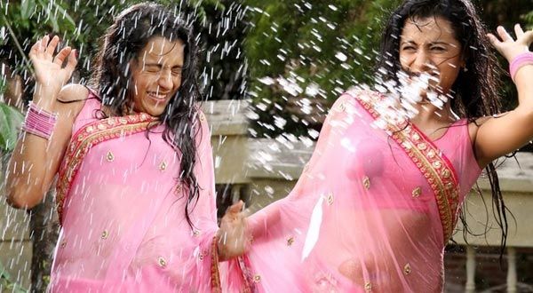 Trisha Krishnan Wet Hot Saree Photos