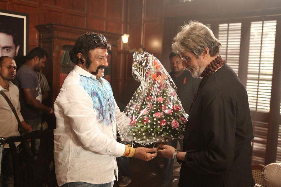 Balakrishna met Amitabh Bachchan on the sets of Sarkar 3