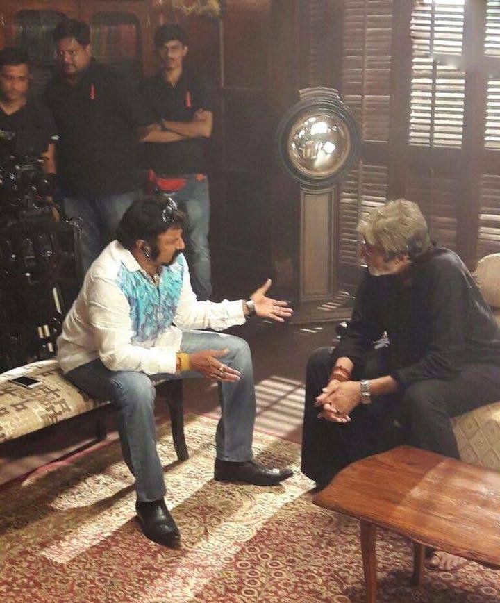 Balakrishna met Amitabh Bachchan on the sets of Sarkar 3