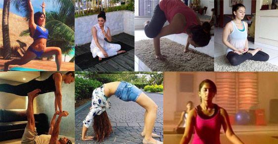 Indian Celebs Performing Yoga Photos