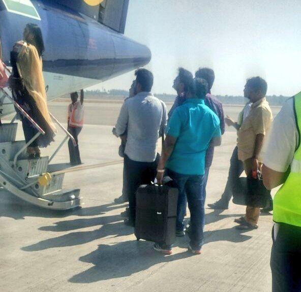 Jr NTR reached at Rajahmundry Airport Photos