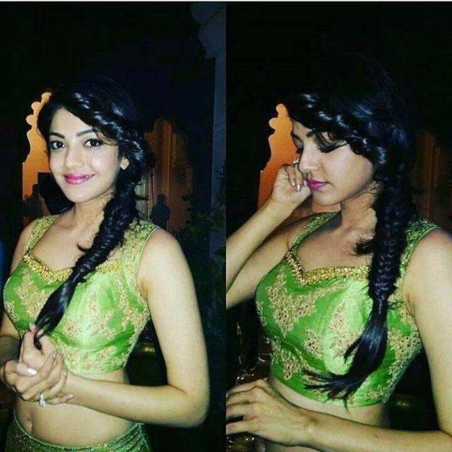 Kajal Agarwal Stills from Shooting Location of Khaidi No 150