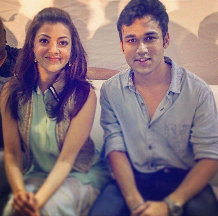 Kajal From the sets of Khaidi No 150 Movie