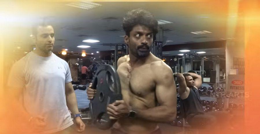 Kalyan Ram Six Pack Workout in GYM Photos