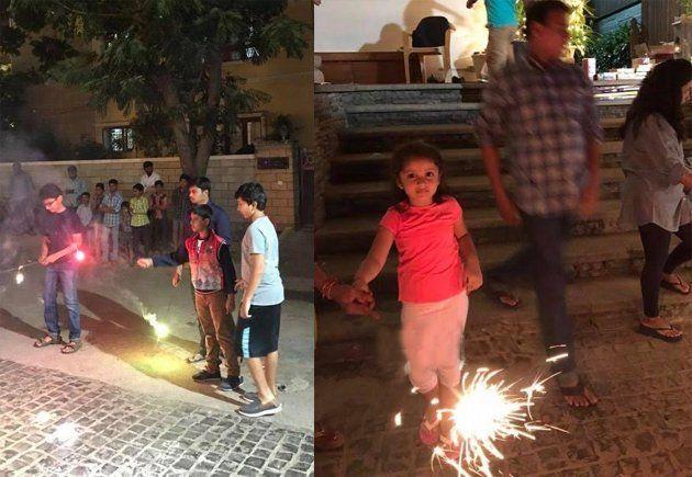 Mahesh Family Diwali Celebrations Photos