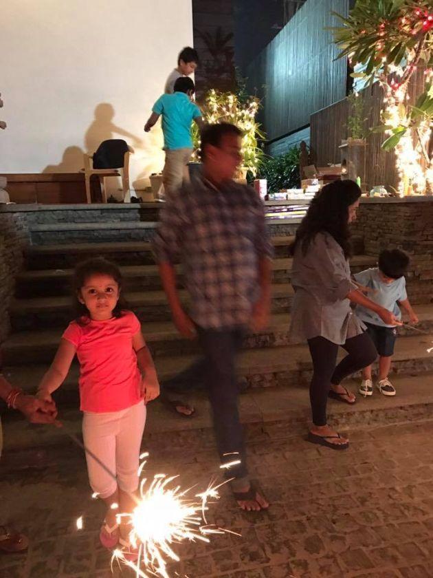 Mahesh Family Diwali Celebrations Photos