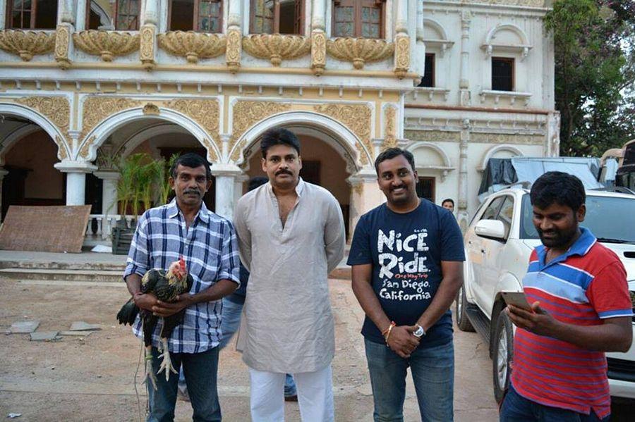 Pawan Kalyan's on the Sets of Katamarayudu Movie