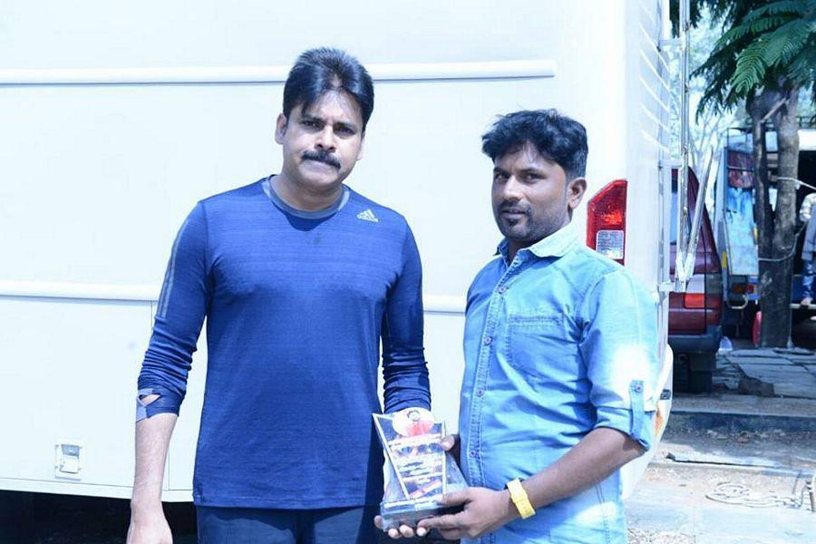 Pawan Kalyan's on the Sets of Katamarayudu Movie