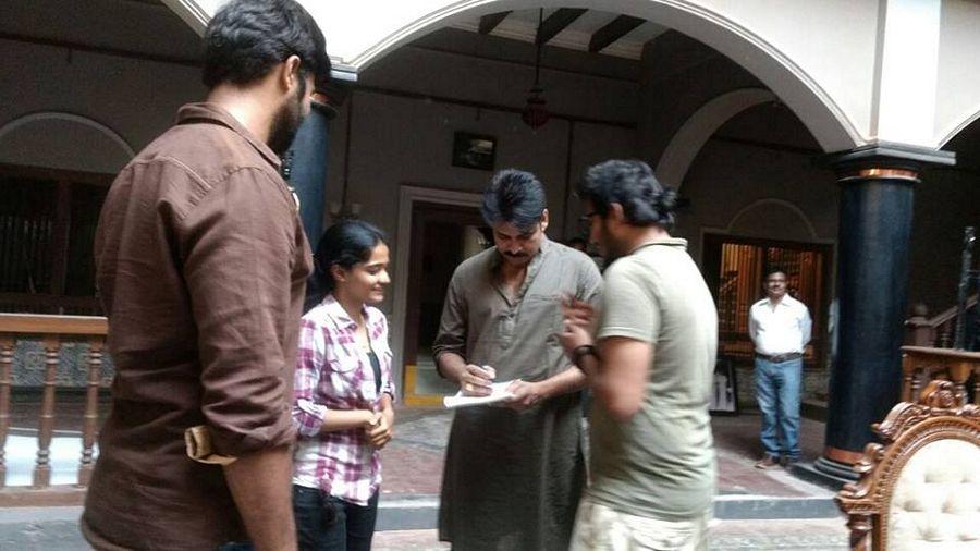 Pawan Kalyan's on the Sets of Katamarayudu Movie