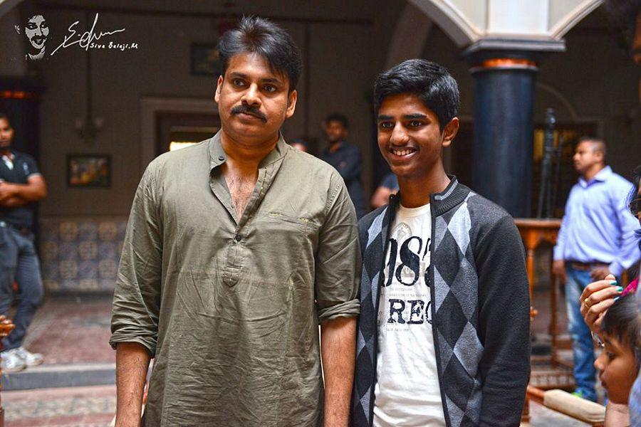 Pawan Kalyan's on the Sets of Katamarayudu Movie