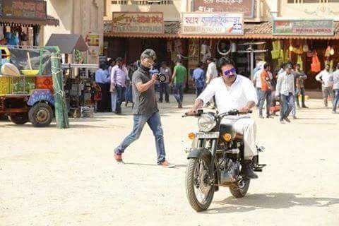 Pawan Kalyan's on the Sets of Katamarayudu Movie