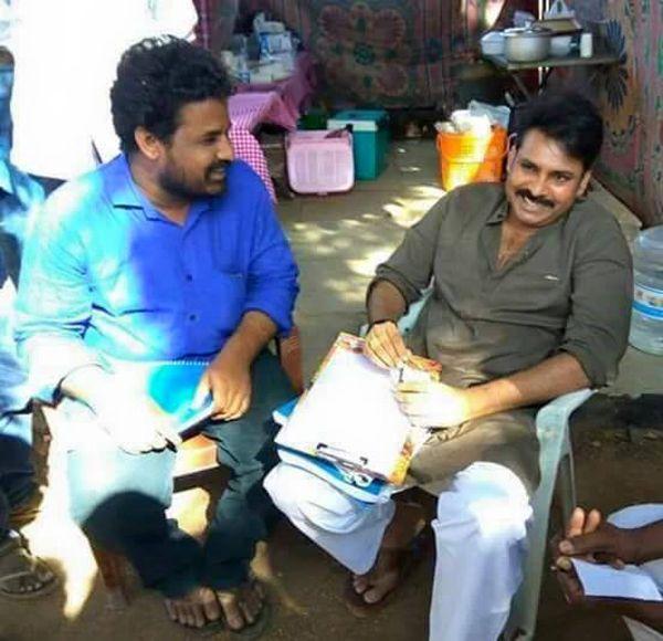 Pawan Kalyan's on the Sets of Katamarayudu Movie