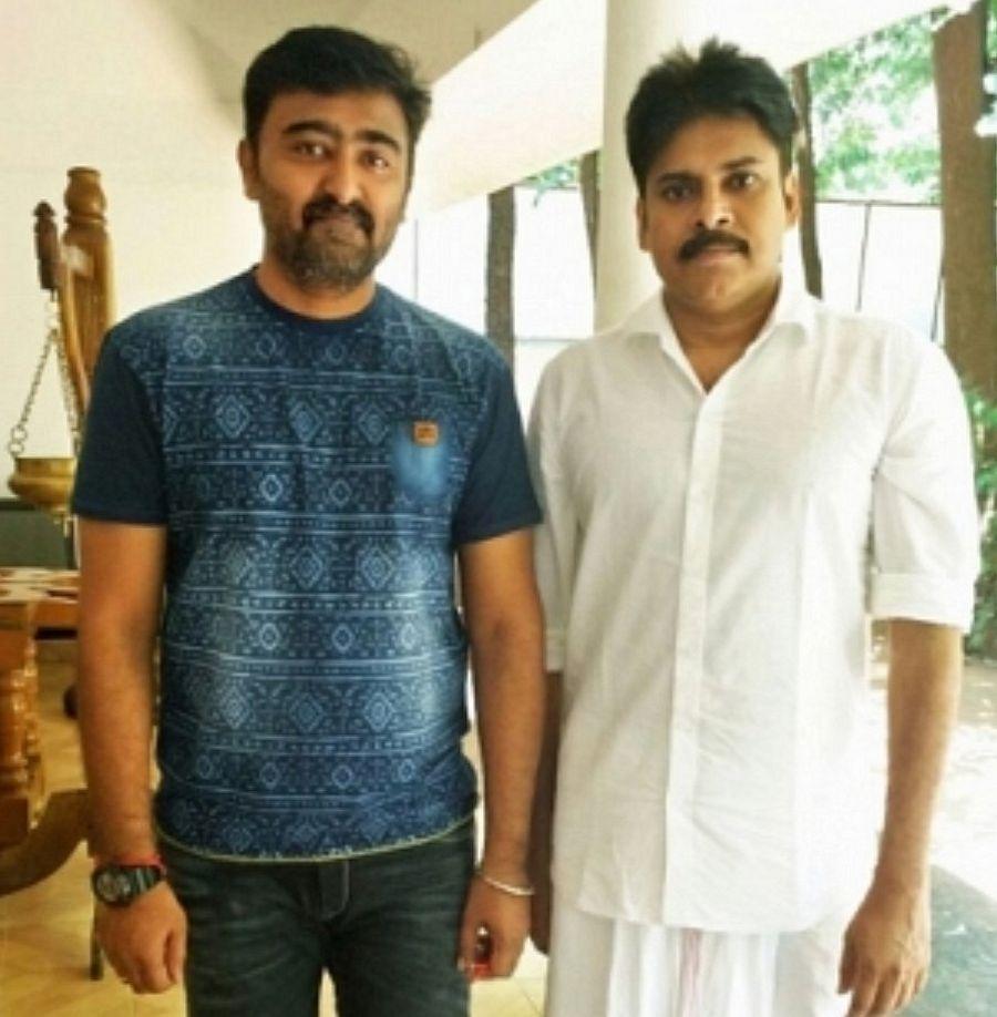 Pawan Kalyan's on the Sets of Katamarayudu Movie