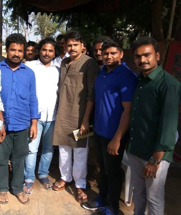 Pawan Kalyan's on the Sets of Katamarayudu Movie