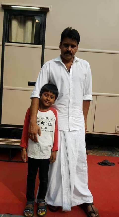 Pawan Kalyan's on the Sets of Katamarayudu Movie