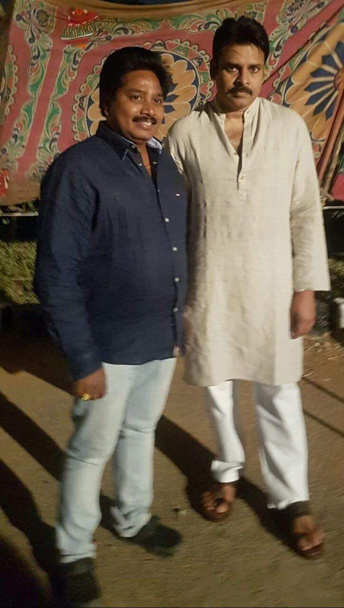 Power Star Pawan Kalyan on the sets Location of Katamarayudu Movie